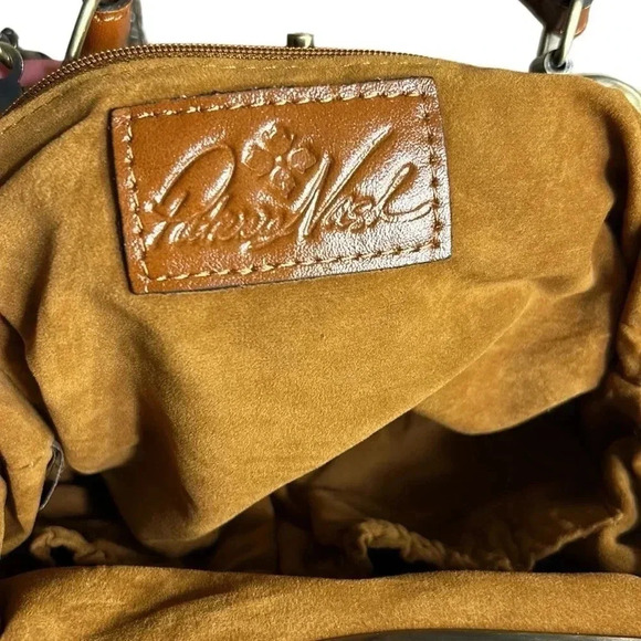 Patricia Nash satchel,purse,Laureana.Coral  multi Spanish ,woven,zig zag,boho - Picture 7 of 15